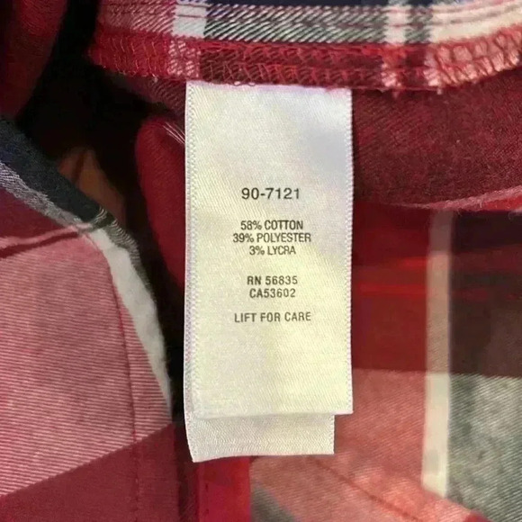 Cabela's Large Button Down Long Sleeve Shirt Pockets Cotton  Blend Woods Farm - Picture 9 of 9